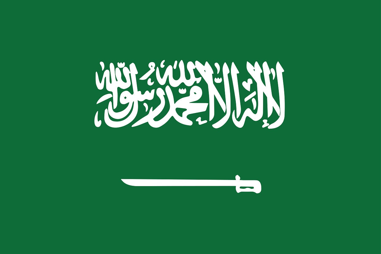 Sticker vlag van Saoedi-Arabië 5-60cm Weerbestendig ES-FL-SAU