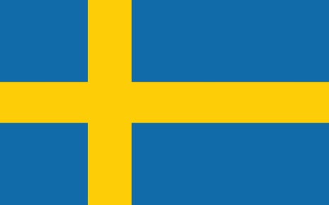 Sticker vlag van Zweden 5-60cm Weerbestendig ES-FL-SCH