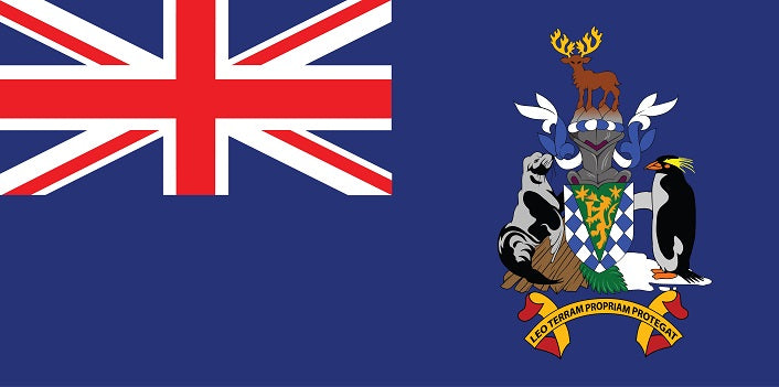 Sticker vlag van Zuid-Georgië 5-60cm Weerbestendig ES-FL-SDS