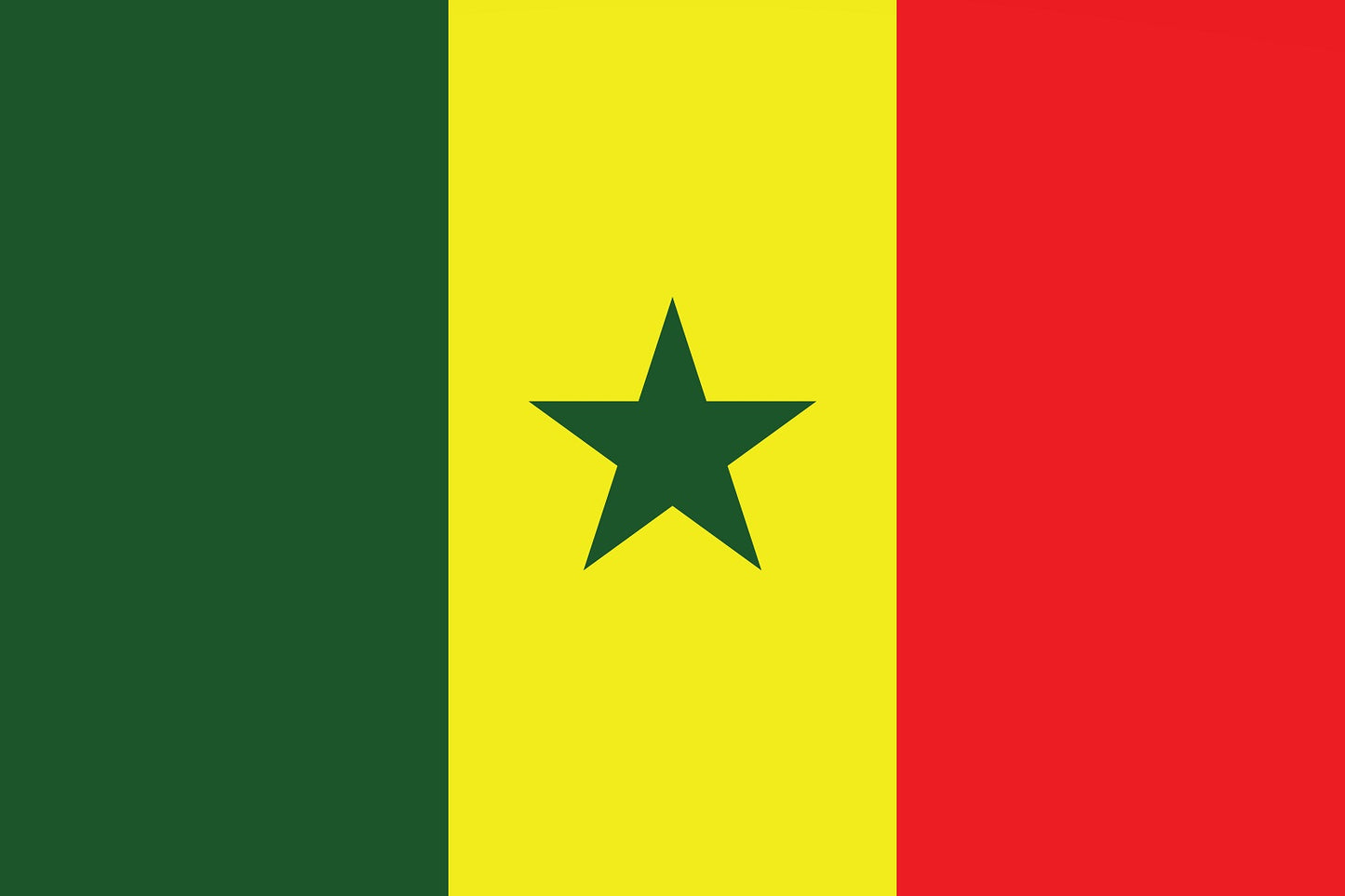 Sticker vlag van Senegal 5-60cm Weerbestendig ES-FL-SGL