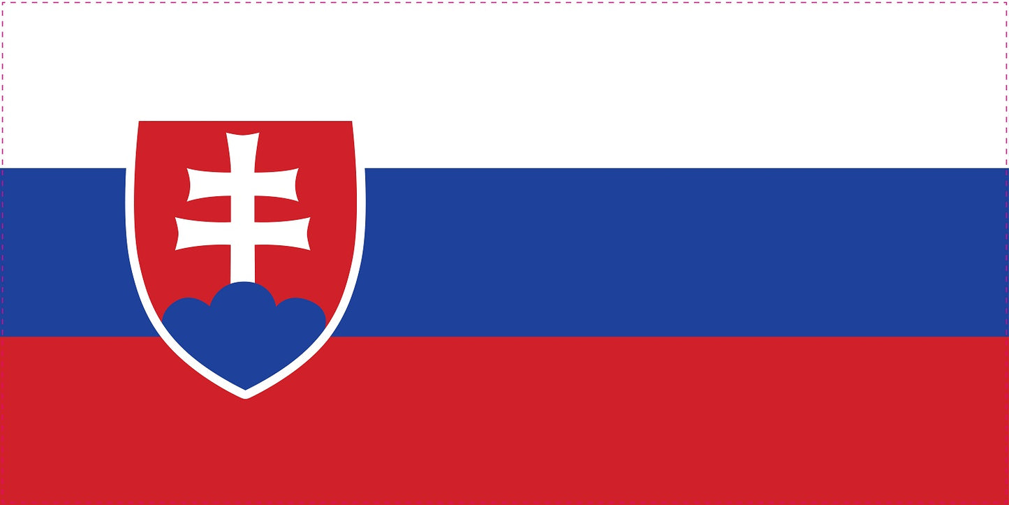 Sticker vlag van Slowakije 5-60cm Weerbestendig ES-FL-SLW
