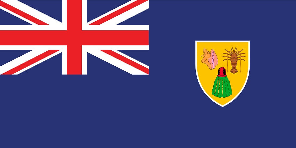 Sticker vlag van Turks- en Caicoseilanden 5-60cm Weerbestendig ES-FL-TCN