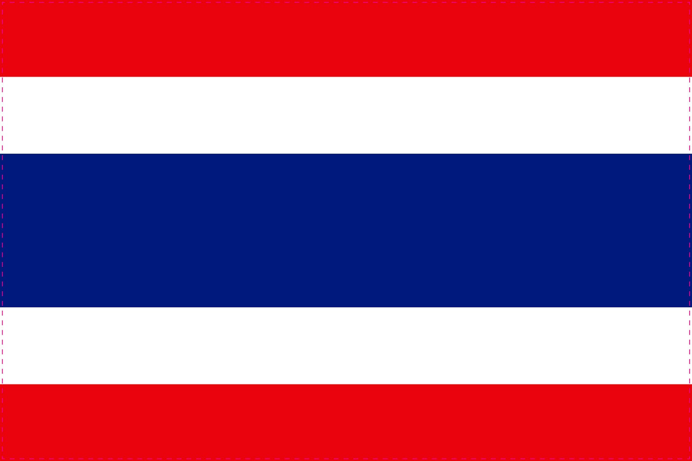 Sticker vlag van Thailand 5-60cm Weerbestendig ES-FL-THA