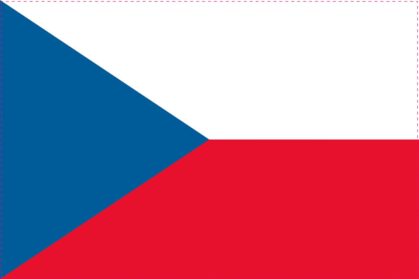 Sticker vlag van Tsjechië 5-60cm Weerbestendig ES-FL-TSN