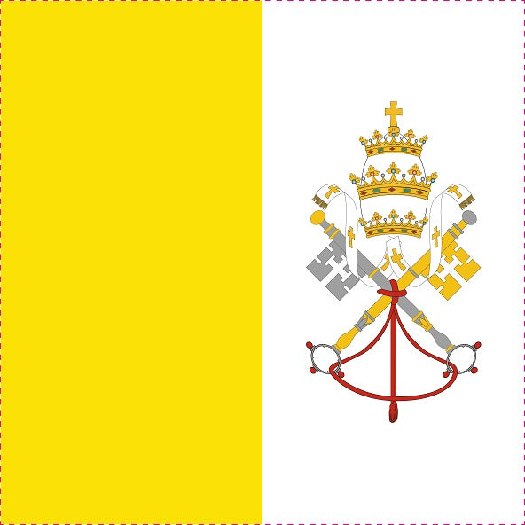 Sticker vlag van Vaticaanstad 5-60cm Weerbestendig ES-FL-VAT