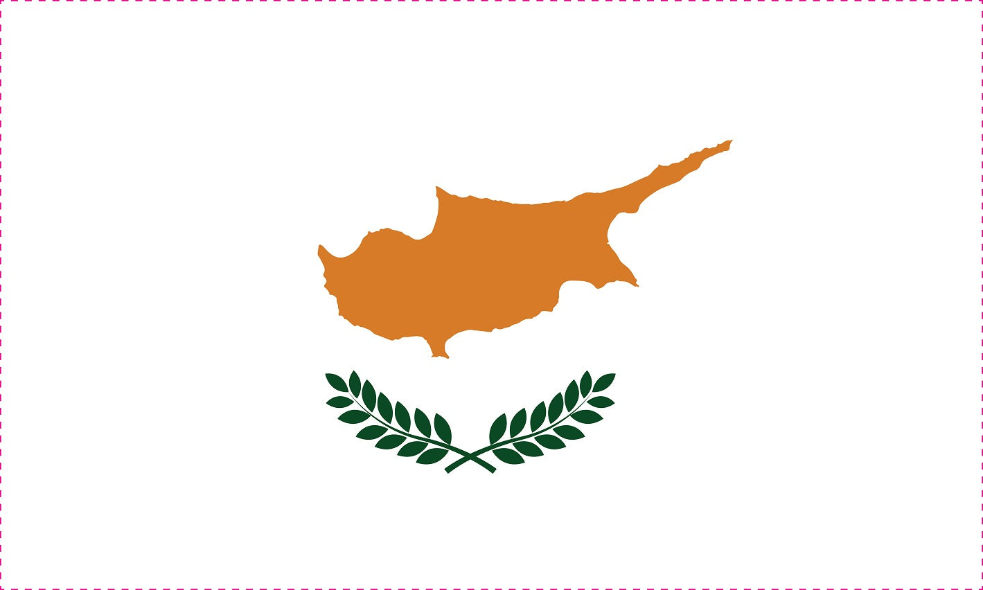 Sticker vlag van Cyprus 5-60cm Weerbestendig ES-FL-ZYP