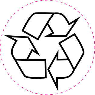 100 recyclingstickers "Recycling-symbool" EW-RYCL-100