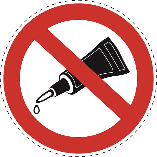 1 stuk Verbodssticker "Niet plakken" van PVC-kunststof, ES-SI21400