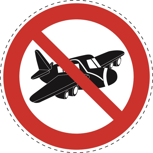 1 stuk Verbodssticker "Geen vlieg Zone" gemaakt van PVC-kunststof,  ES-SI25200