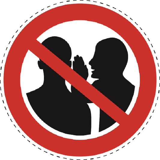 1 stuk Verbodssticker "Geen klappen" gemaakt van PVC-kunststof, ES-SI27000