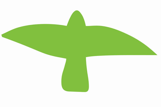 Vogelbeschermingssticker 60-100 cm EW-VOG-10-67, groene kleur, gemaakt van weerbestendig kunststof.