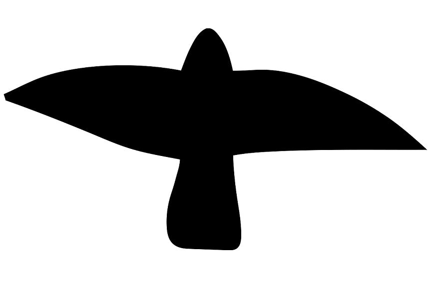 Vogelbeschermingssticker 60-100 cm EW-VOG-10-88, zwarte kleur, gemaakt van weerbestendig kunststof.