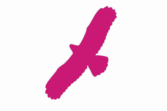 Vogelbeschermingssticker 60-100 cm EW-VOG-100-26, magenta kleur, gemaakt van weerbestendig kunststof.