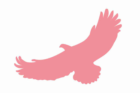 Vogelbeschermingssticker 60-100 cm EW-VOG-110-21, lichtroze kleur, gemaakt van weerbestendig kunststof.