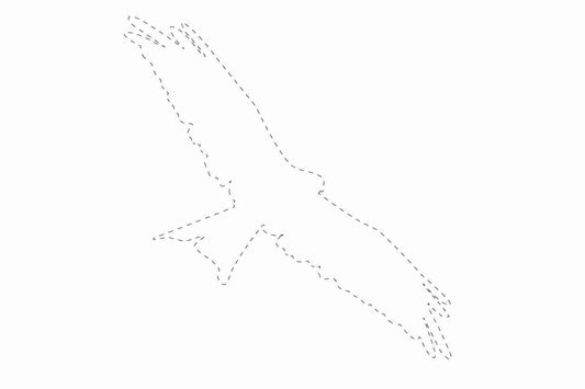 Vogelbeschermingssticker 60-100 cm EW-VOG-130-0, witte kleur, gemaakt van weerbestendig kunststof.