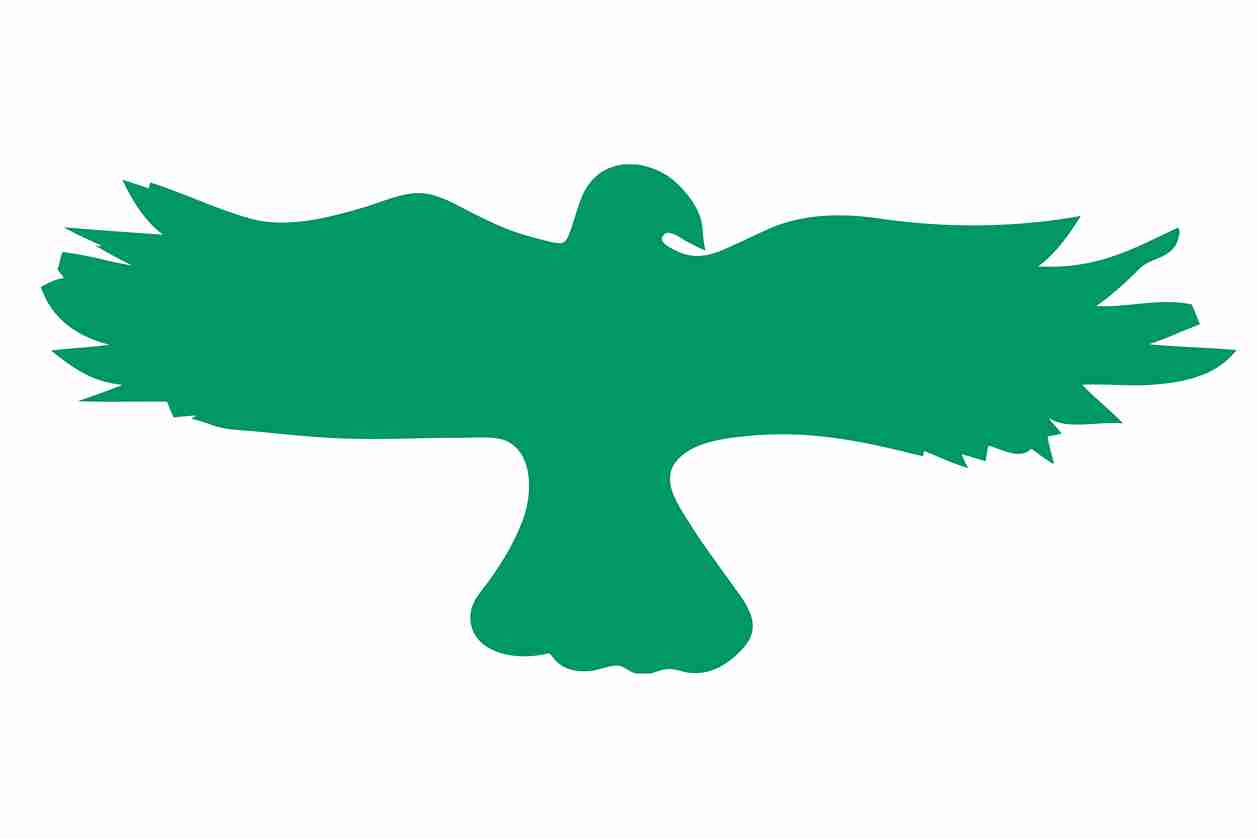 Vogelbeschermingssticker 10-50 cm EW-VOG-20-54, donkergroene kleur, gemaakt van weerbestendig kunststof.
