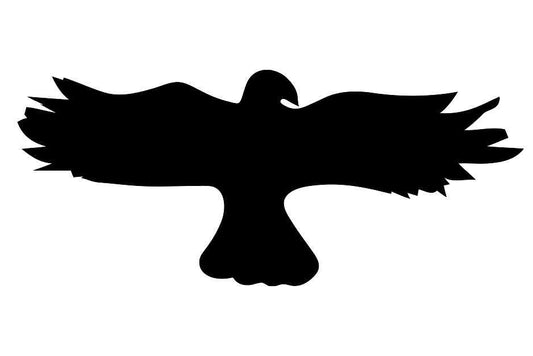 Vogelbeschermingssticker 10-50 cm EW-VOG-20-88, zwarte kleur, gemaakt van weerbestendig kunststof.