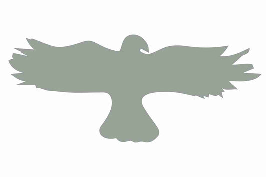 Vogelbeschermingssticker 10-50 cm EW-VOG-20-91, lichtgrijze kleur, gemaakt van weerbestendig kunststof.