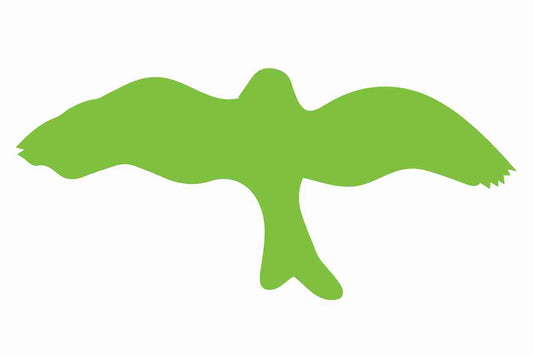 Vogelbeschermingssticker 60-100 cm EW-VOG-30-67, groene kleur, gemaakt van weerbestendig kunststof.