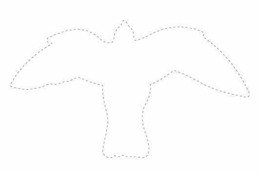 Vogelbeschermingssticker 60-100 cm EW-VOG-50-0, witte kleur, gemaakt van weerbestendig kunststof.