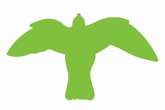 Vogelbeschermingssticker 60-100 cm EW-VOG-50-67, groene kleur, gemaakt van weerbestendig kunststof.