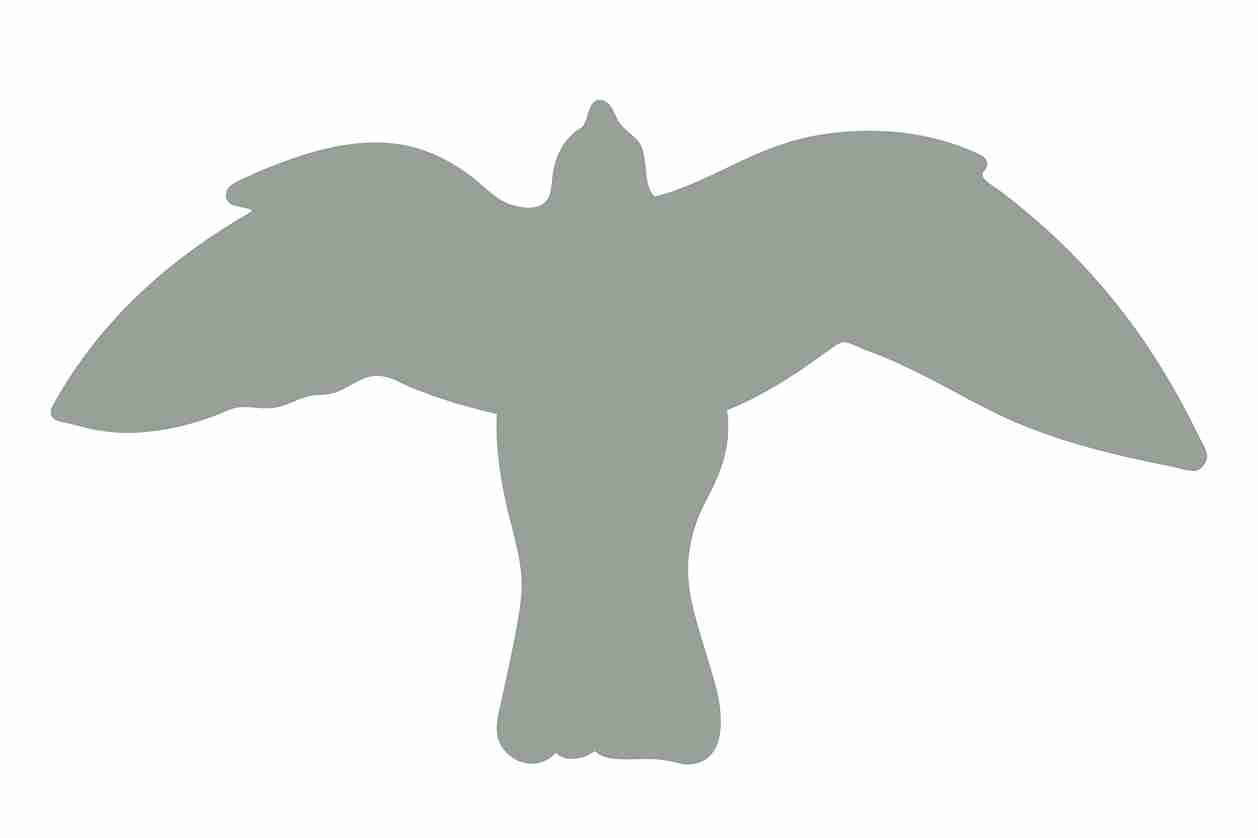 Vogelbeschermingssticker 10-50 cm EW-VOG-50-91, lichtgrijze kleur, gemaakt van weerbestendig kunststof.