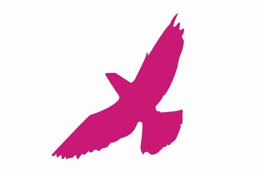 Vogelbeschermingssticker 10-50 cm EW-VOG-60-26, magenta kleur, gemaakt van weerbestendig kunststof.