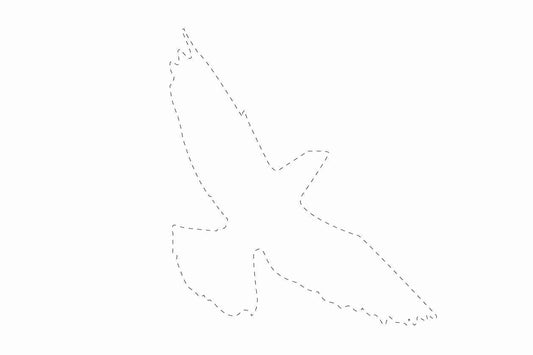 Vogelbeschermingssticker 60-100 cm EW-VOG-70-0, witte kleur, gemaakt van weerbestendig kunststof.