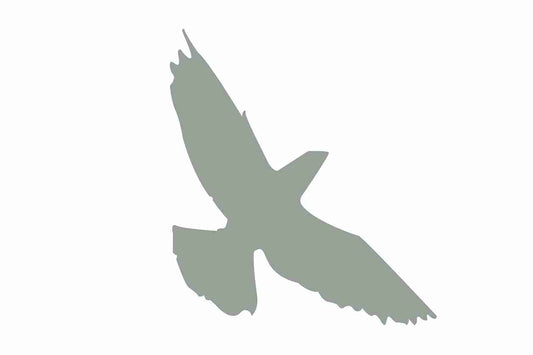 Vogelbeschermingssticker 10-50 cm EW-VOG-70-91, lichtgrijze kleur, gemaakt van weerbestendig kunststof.