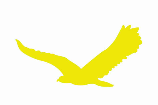 Vogelbeschermingssticker 60-100 cm EW-VOG-80-803, lichtgele kleur, gemaakt van weerbestendig kunststof.
