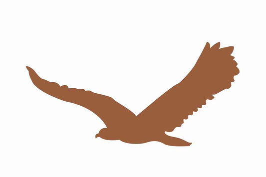 Vogelbeschermingssticker 60-100 cm EW-VOG-80-84, donkerbruine kleur, gemaakt van weerbestendig kunststof.