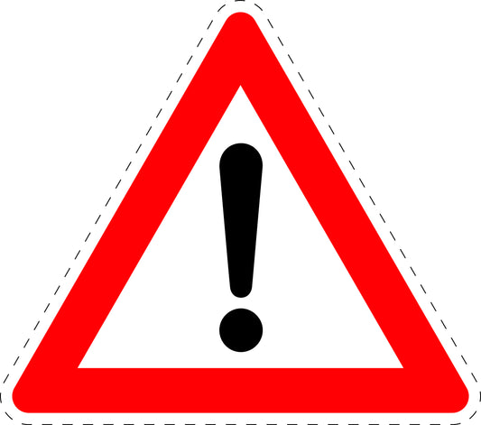 1 stuk verkeersbord 'Gevaarzone' 20–70 cm ES-Verk-101
