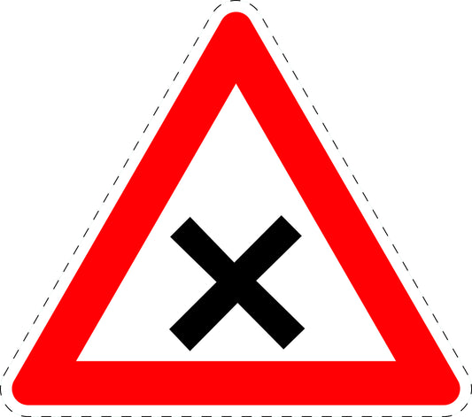 1 stuk verkeersbord "Kruispunt waar voorrang van rechts geldt" 20–70 cm EW-Verk-102