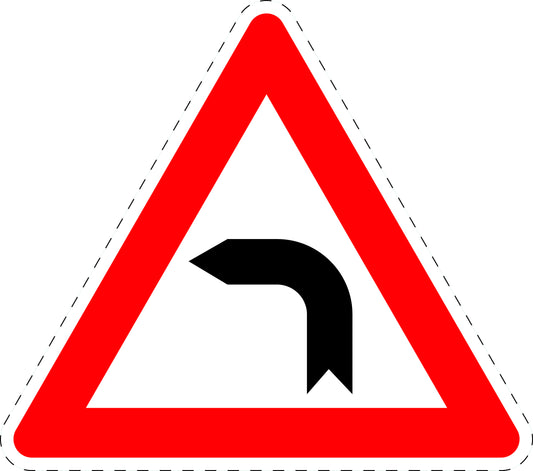 1 stuk verkeersbord "Linkerbocht" 20–70 cm EW-Verk-103-10