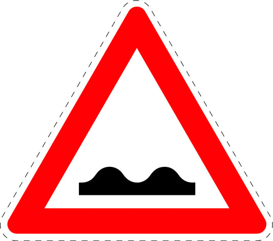 1 Stuk verkeersbord "Ongelijk wegdek" 20–70 cm EW-Verk-112