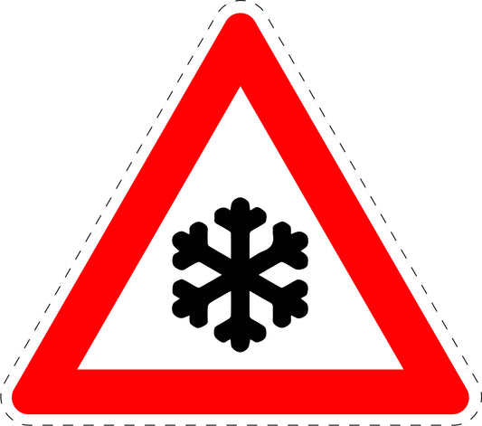 1 Stuk verkeersbord "Waarschuwing sneeuwvlok" 20–70 cm EW-Verk-113