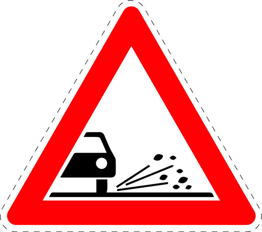 1 Stuk verkeersbord "Losliggend grind" 20–70 cm EW-Verk-116