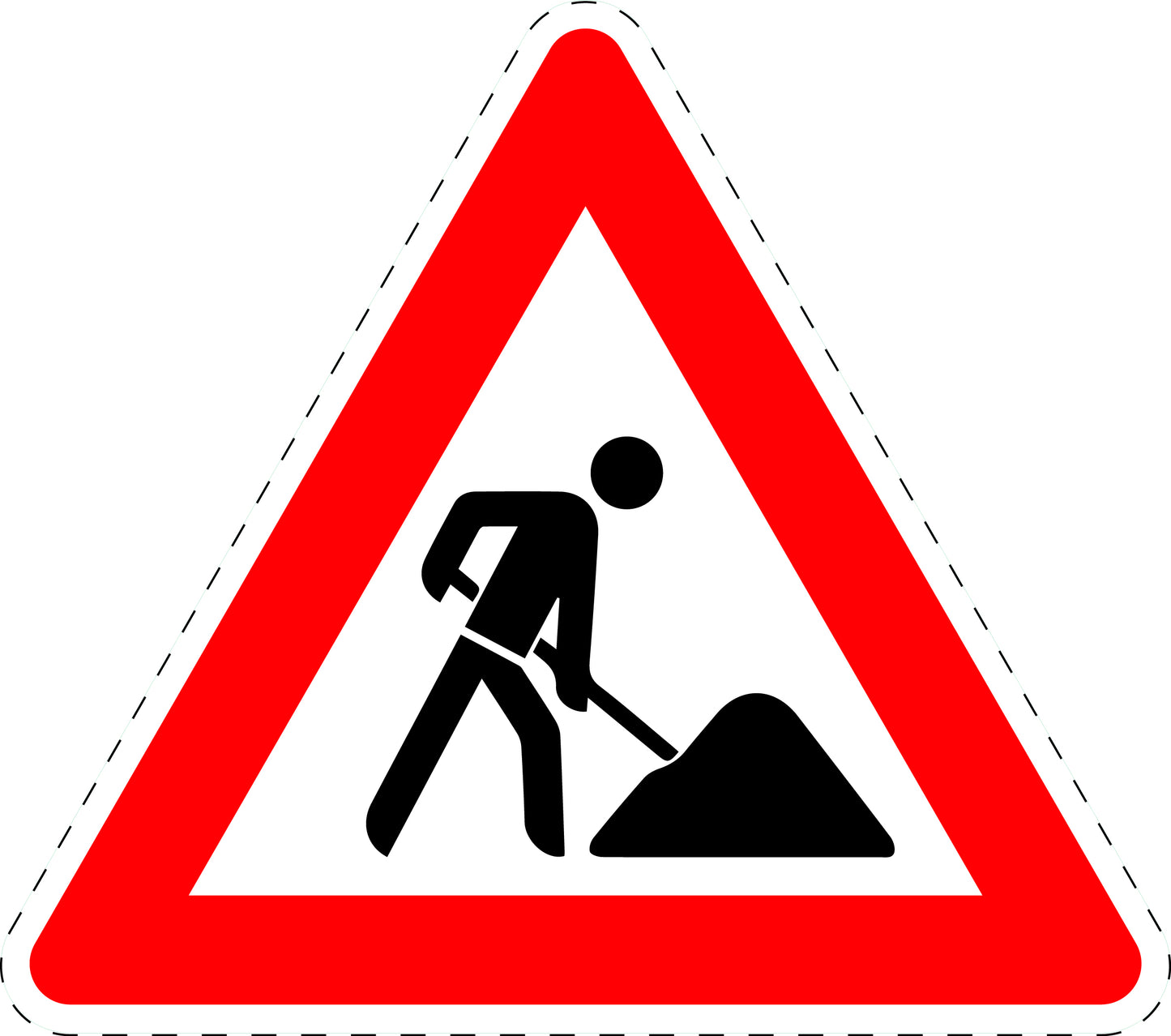 1 Stuk verkeersbord "Wegwerkzaamheden" 20–70 cm EW-Verk-123