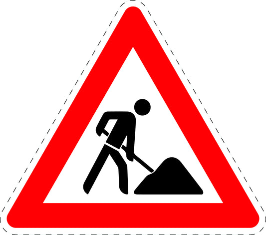 1 Stuk verkeersbord "Wegwerkzaamheden" 2–15 cm EW-Verk-123