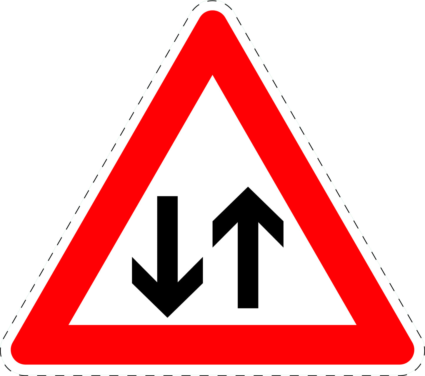 1 Stuk verkeersbord "Tegenliggers" 2–15 cm EW-Verk-125