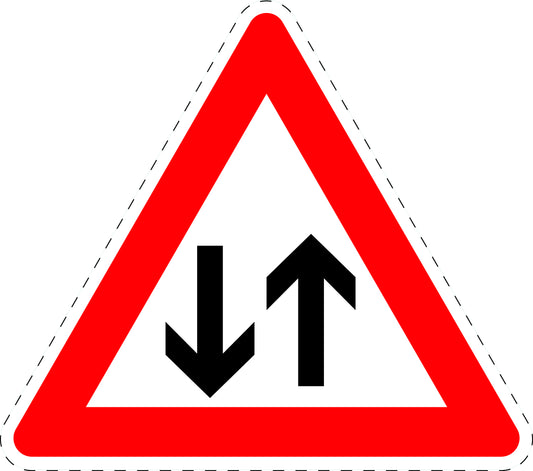 1 Stuk verkeersbord "Tegenliggers" 2–15 cm EW-Verk-125