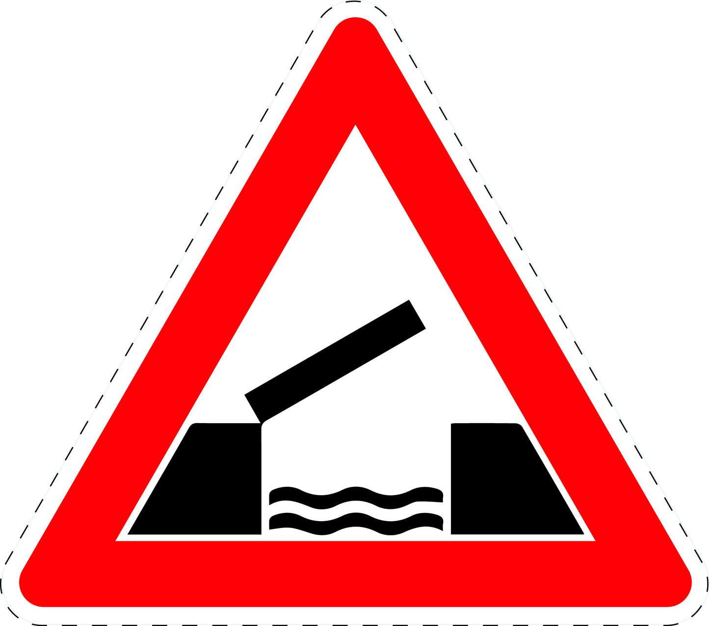 1 Stuk verkeersbord "Beweegbare brug" 2–15 cm EW-Verk-128