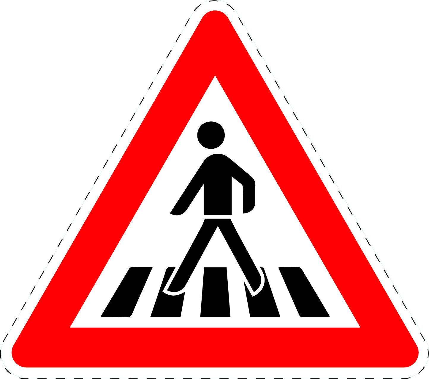 1 Stuk verkeersbord "Voetgangersoversteekplaats (plaatsing rechts)" 20-70 cm EW-Verk-134-10
