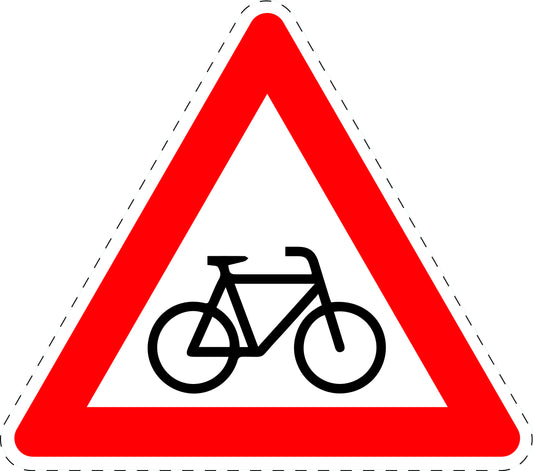 1 stuk verkeersbord "Fietsers – plaatsing links" 2–15 cm – EW-Verk-138-20