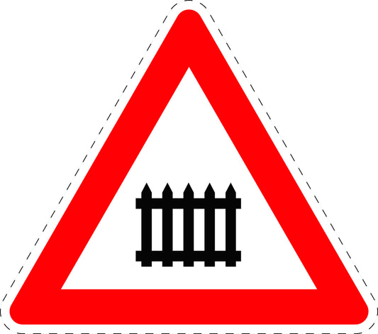 1 stuk verkeersbord "Spoorwegovergang met slagbomen of halve slagbomen" 2–15 cm EW-Verk-150