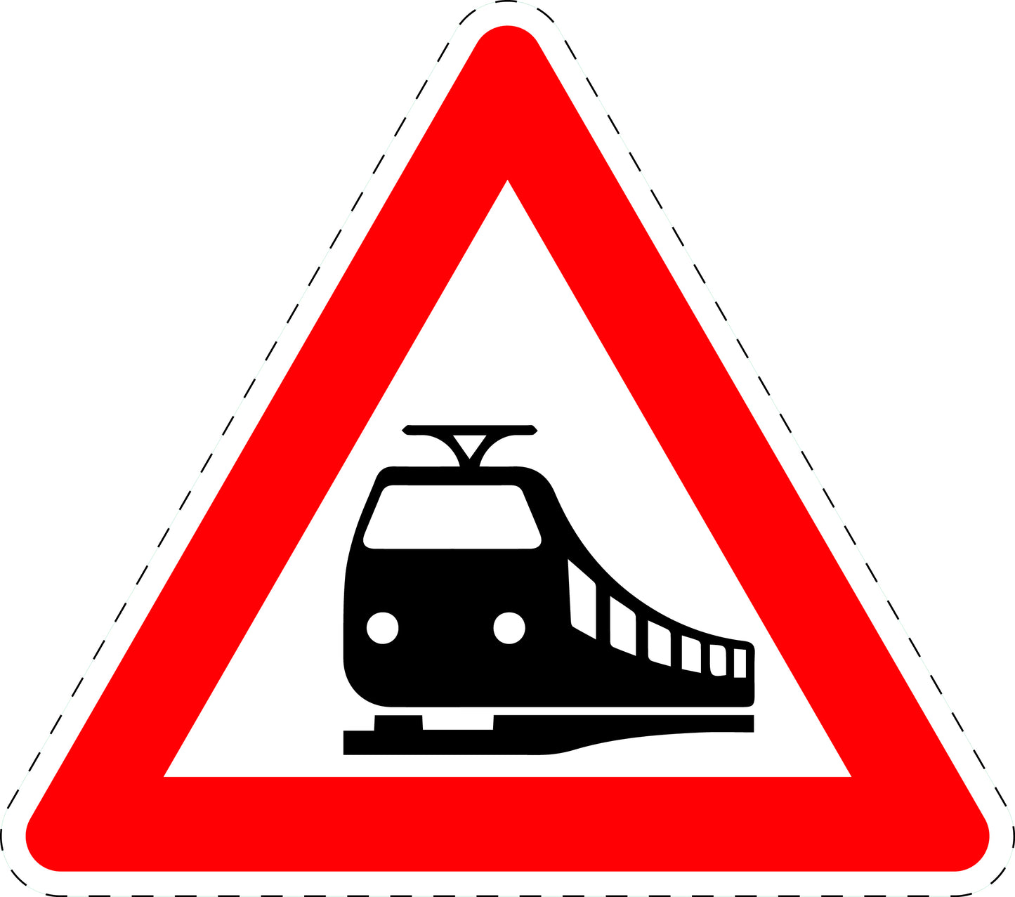 1 stuk verkeersbord "Spoorwegovergang" 2–15 cm EW-Verk-151