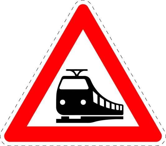1 stuk verkeersbord "Spoorwegovergang" 2–15 cm EW-Verk-151