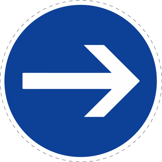 1 Stuk verkeersbord "Verplichte afslag – rechtsaf" 20–70 cm EW-Verk-211-20