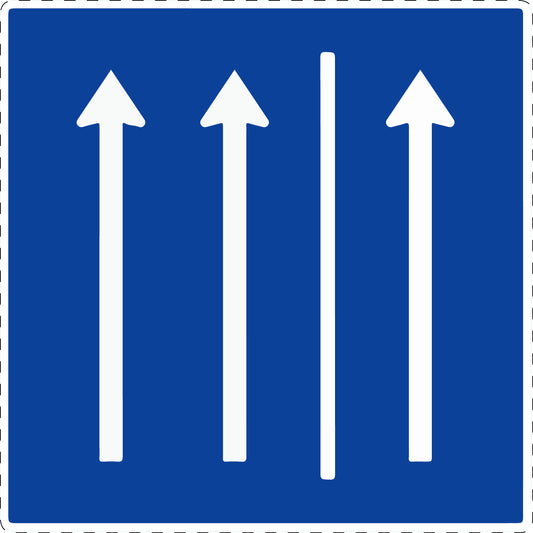 1 Stuk verkeersbord "Gebruik vluchtstrook" 20–70 cm EW-Verk-223.1