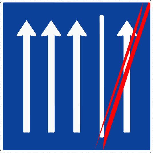 1 Stuk verkeersbord "Vluchtstrook niet meer gebruiken" 20–70 cm EW-Verk-223.2-50